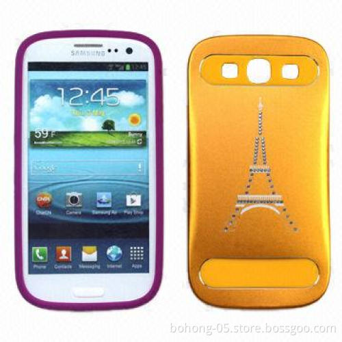 PC + Metal Cases for Samsung S3, Various Colors Available